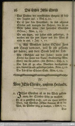 IV. Von JEsu Christo, unserm Heilande