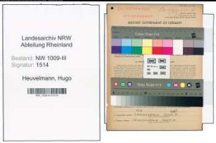 Entnazifizierung Hugo Heuvelmann , geb. 25.06.1893 (Korbmacher)