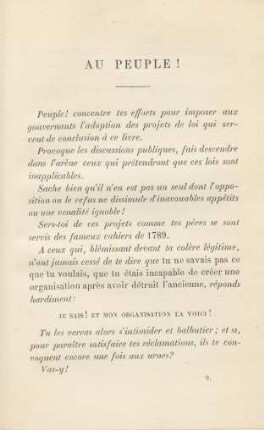 Au Peuple!