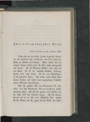 Zwei und zwanzigster Brief
