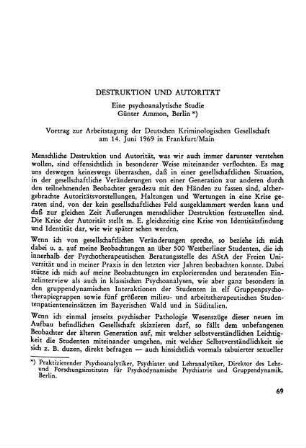 Destrukrion und Autorität