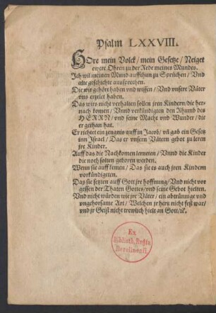 Psalm LXXVIII.