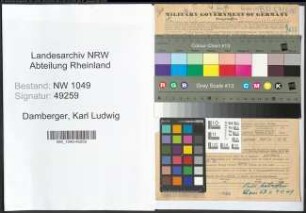 Entnazifizierung Karl Ludwig Damberger , geb. 05.07.1908 (Geschaeftsfuehrer)