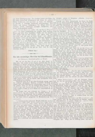 ¬Ein¬ sehr vernünftiges Wort über die Schundliteratur