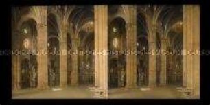 Innenansicht der Klosterkirche, Pavia