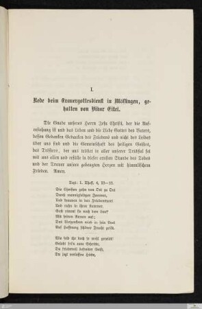 Rede beim Trauergottesdienst in Mössingen