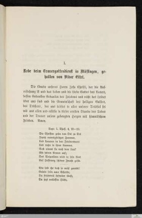 Rede beim Trauergottesdienst in Mössingen
