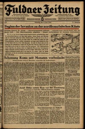 Ausgabe vom Dienstag, den 06. Juni 1944.