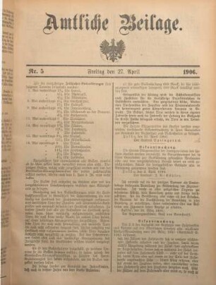 5: Beilage vom Freitag, 27. April 1906
