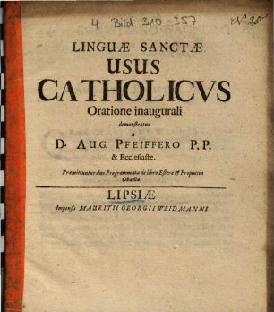 Linguae Sanctae Usus Catholicvs