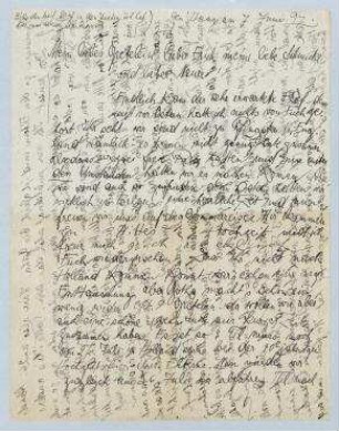 Brief von Hannah Höch und Til Brugman an Grete König. Den Haag