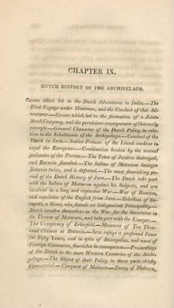 Chapter IX. Dutch history of the archipelago
