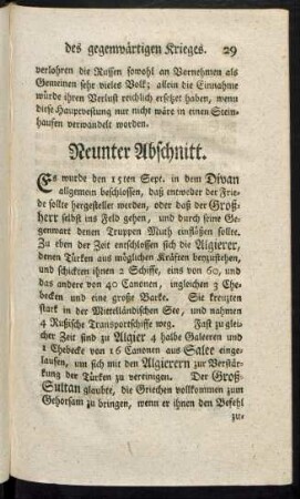Neunter Abschnitt.