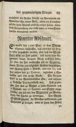 Neunter Abschnitt.