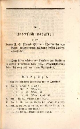 Untersuchungsakten über die in der Republik Bern im Jahr 1832 stattgefundenen Reaktionsversuche, 11. Untersuchungsakten gegen Herrn Franz Sigmund Eduard Stettler, Werkmeister von Bern