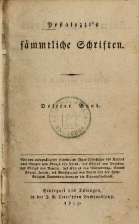 Lienhard und Gertrud : ein Buch für das Volk, 3