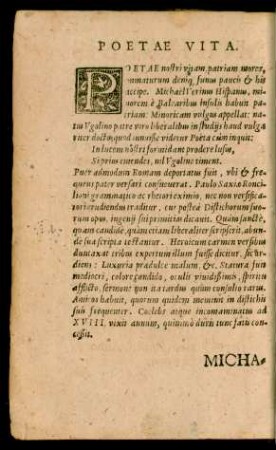 Poetae Vita.