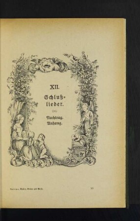 XII. Schlußlieder.