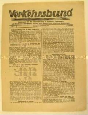Mitteilungsblatt "Verkehrsbund" u.a. über Lohnkürzungen