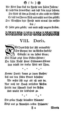 VIII. Doris.