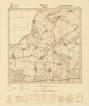 1643 Niepars, Topographische Karte 1:25000 (4-cm - Karte)