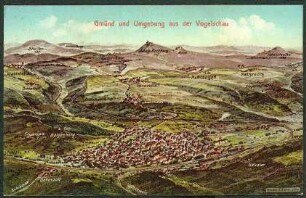 Gmünd und Umgebung aus der Vogelschau