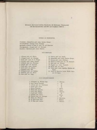 Elenco dei soci della Società di Scienze Naturali ed Economiche al 30 novembre 1879.