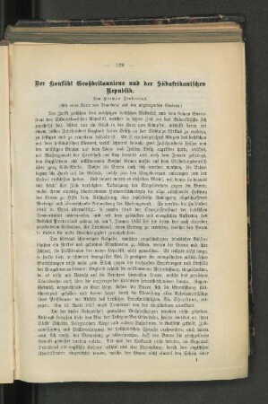 Der konflikt Großbritanniens und der Südafrikanischen Republik.