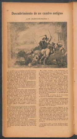Descubrimiento de un cuadro antiguo - ¿Un Borgognone?