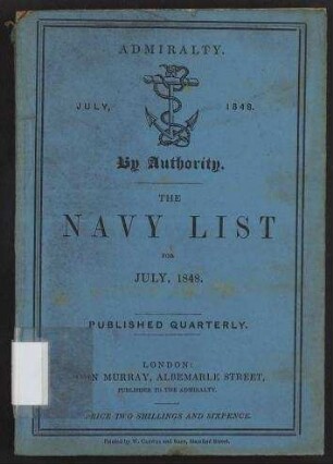 The Navy List, corrected to The 20th June, 1848