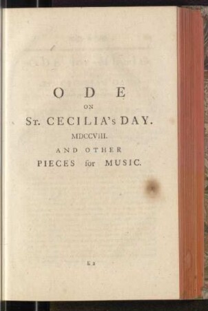 Ode On St. Cecilia's Day