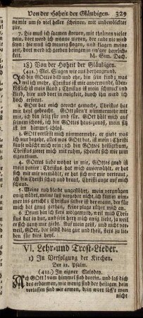 VI. Lehr- und Trost-Lieder.