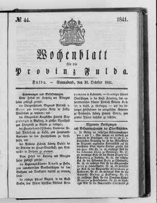 Nr. 44, Ausgabe vom 30. Oktober 1841