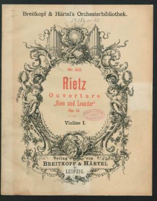 Ouverture zu Hero und Leander : für grosses Orchester ; Op. 11.