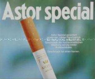Werbeschild für "Astor"-Zigaretten