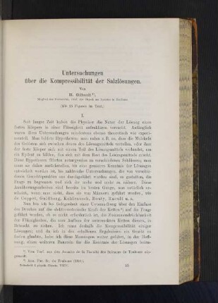 Untersuchungen über die Kompressibilität der Salzlösungen.