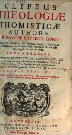 Clypeus theologiae Thomisticae, 3