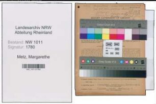 Entnazifizierung Margarethe Metz , geb. 03.04.1921 (Studentin)