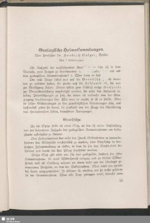 Geologische Heimatsammlungen