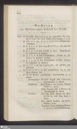 Nachtrag der Veränderungen während des Drucks
