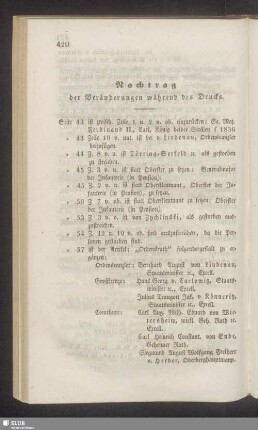 Nachtrag der Veränderungen während des Drucks
