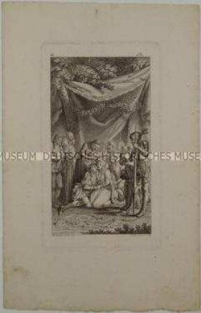 Die Trauung des Basilio und der Quiteria - Illustration zum dritten Teil der von Bertuch übersetzten deutschen Ausgabe des 'Don Quijote' von 1780