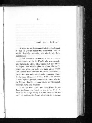 Lübeck, den 11. April 1901