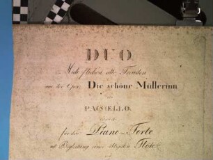 DUO Mich fliehen alle Freuden aus der Oper: Die schöne Müllerinn von PAISIELLO. variirt für das Piano-Forte mit Begleitung einer obligaten Flöte von KÖHLER. op. 19