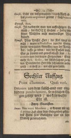 Sechster Auffzug.