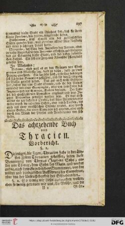 Das achtzehende Buch von Thracien