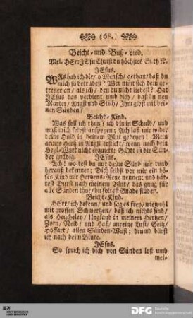 Beicht-und Buß-Lied.