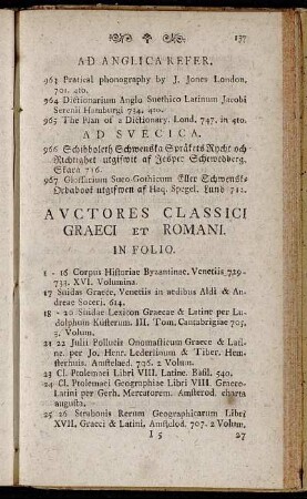 Auctores classici graeci et romani.