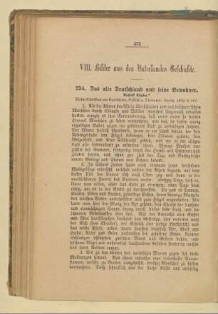 VIII. Bilder aus des Vaterlandes Geschichte