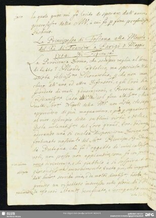 [Text 2-4: Briefe von Violante Beatrix von Bayern, Großherzogin von Toskana]